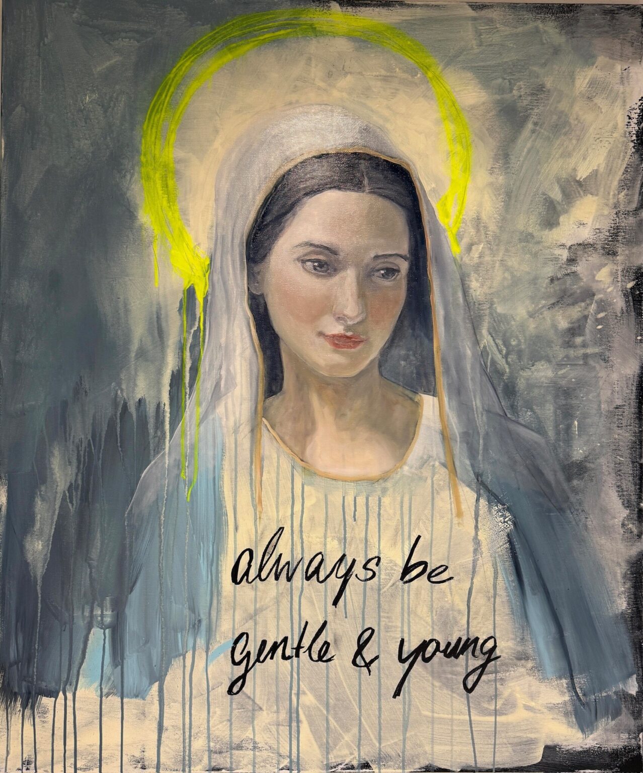always be gentle & young – painting by Annkathrin Immler