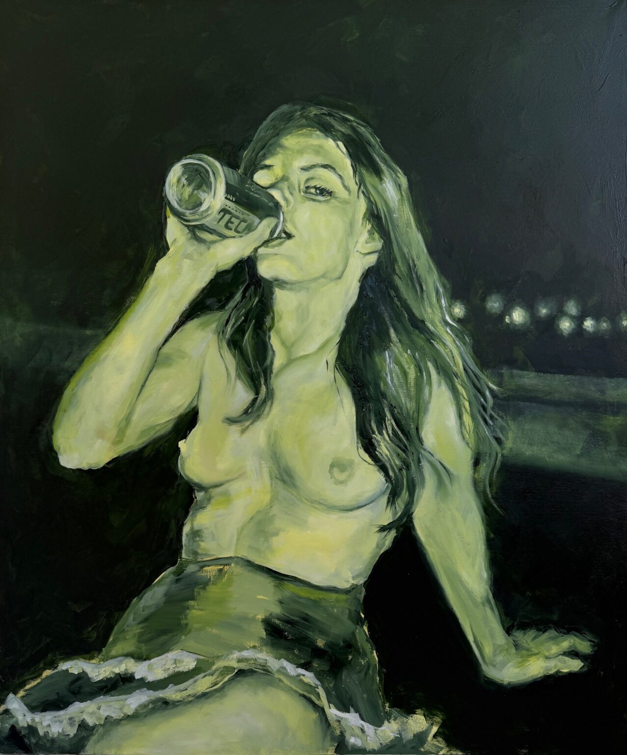 have you seen the moon tonight – painting by Annkathrin Immler