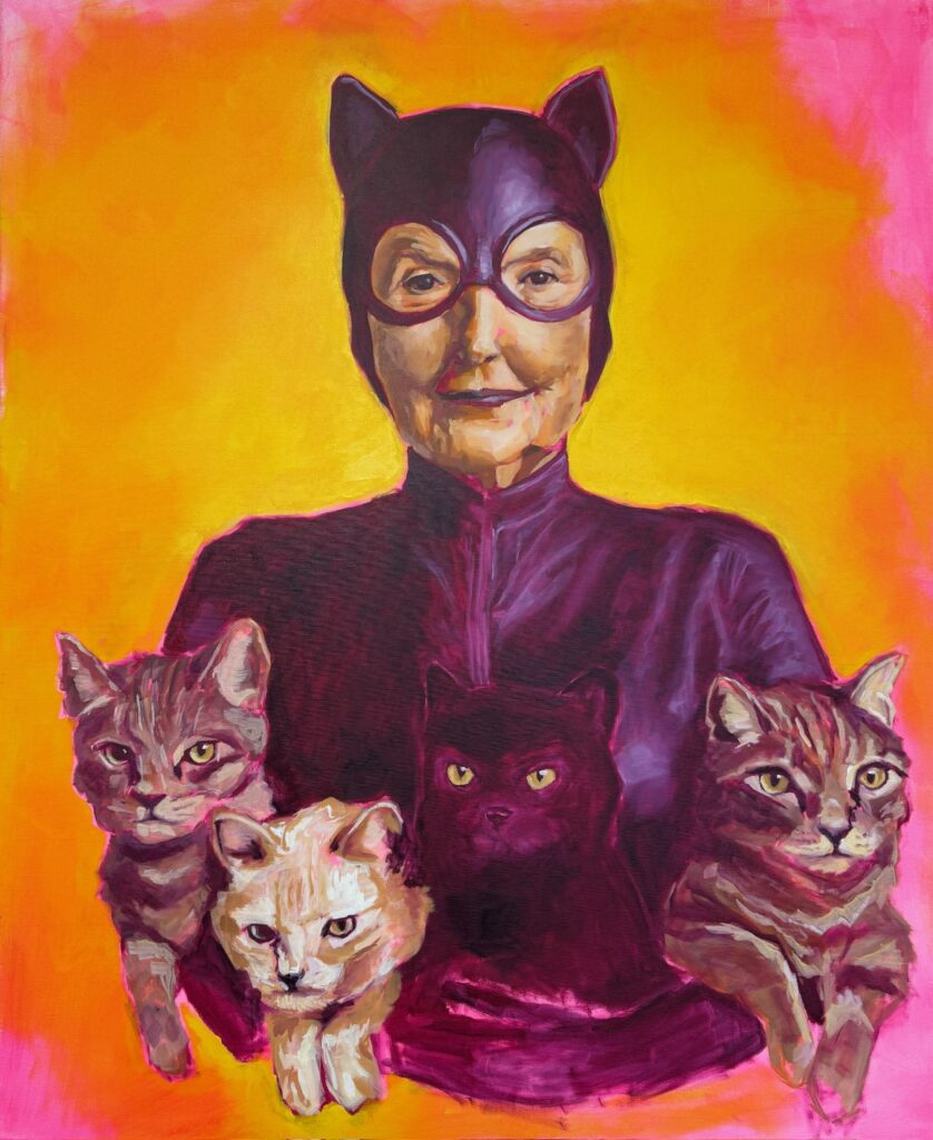 Cat Lady – Gemälde von Annkathrin Immler