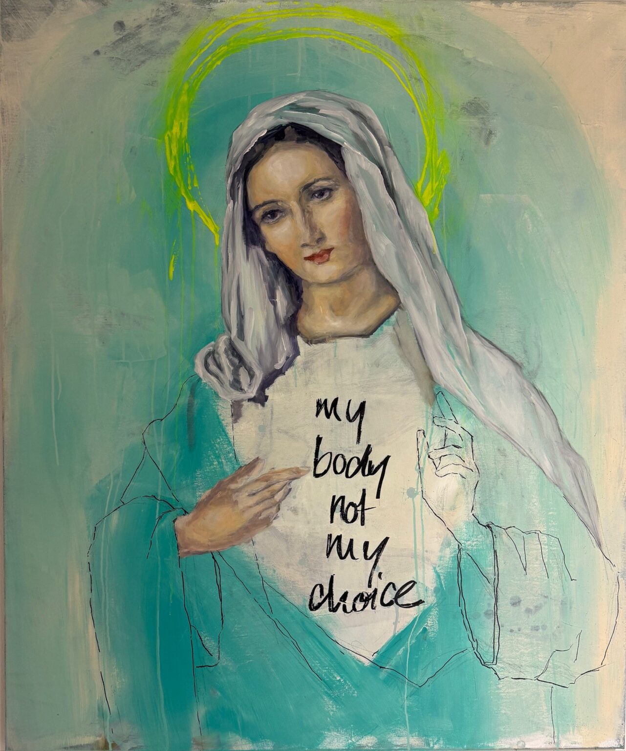 My Body Not My Choice – Gemälde von Annkathrin Immler